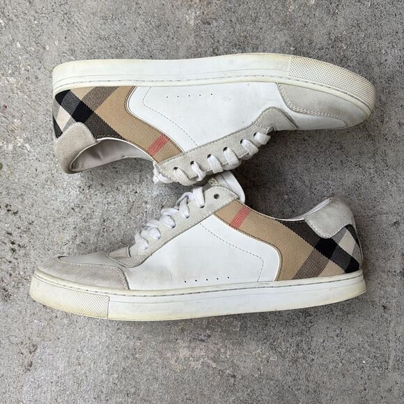 Burberry leather n nova chek sneakers - Picture 2 of 9